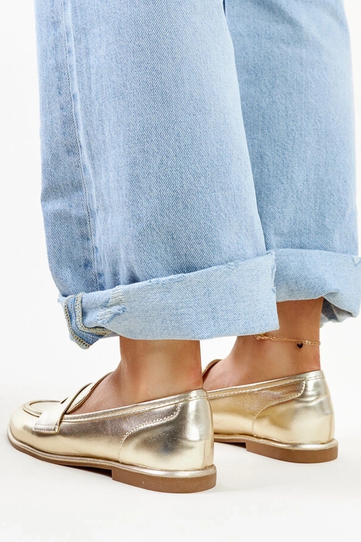 Mocasini classici oro Nasia