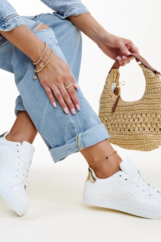 Sneakers Akila bianche e oro