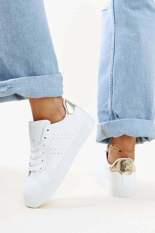 Sneakers Akila bianche e oro