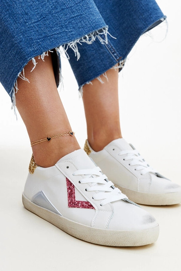 Sneakers bianche effetto...