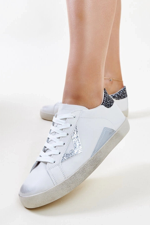 Sneakers bianche effetto "vissuto" di...