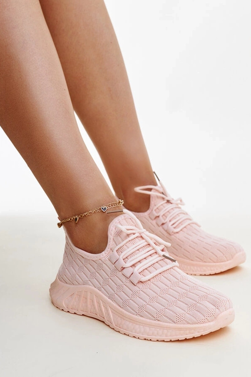 Sneakers Milena in tessuto rosa