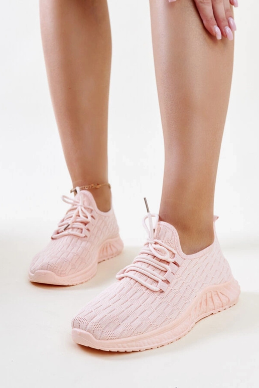 Sneakers Milena in tessuto rosa