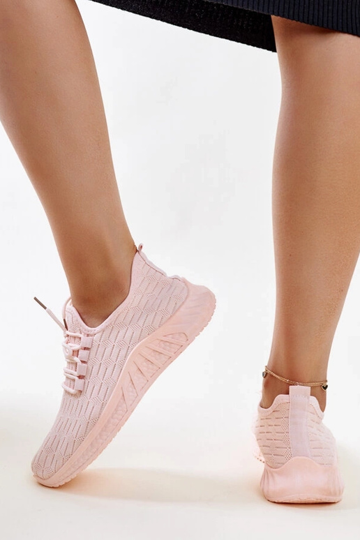 Sneakers Milena in tessuto rosa