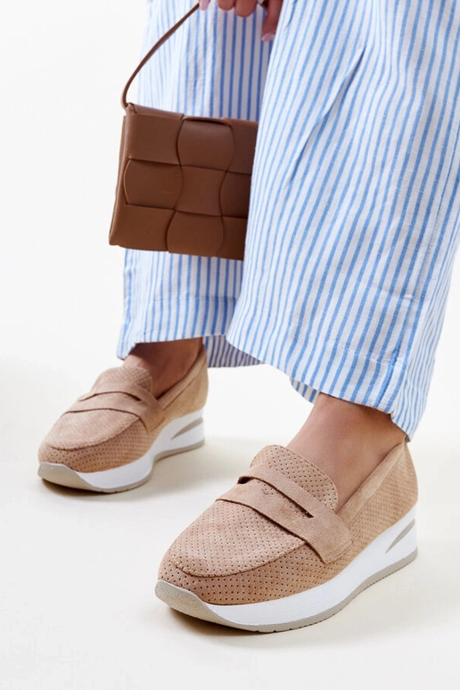 Scarpe Muna marroni traforate