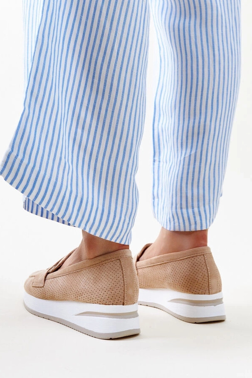 Scarpe Muna marroni traforate