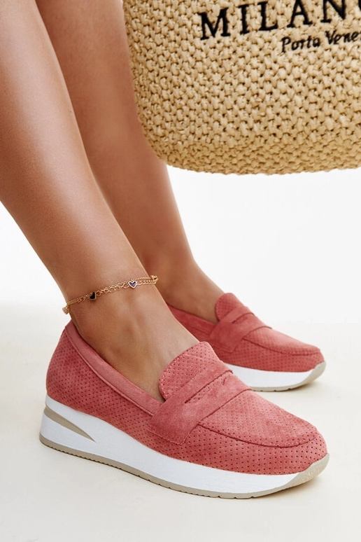 Scarpe Muna rosa traforate