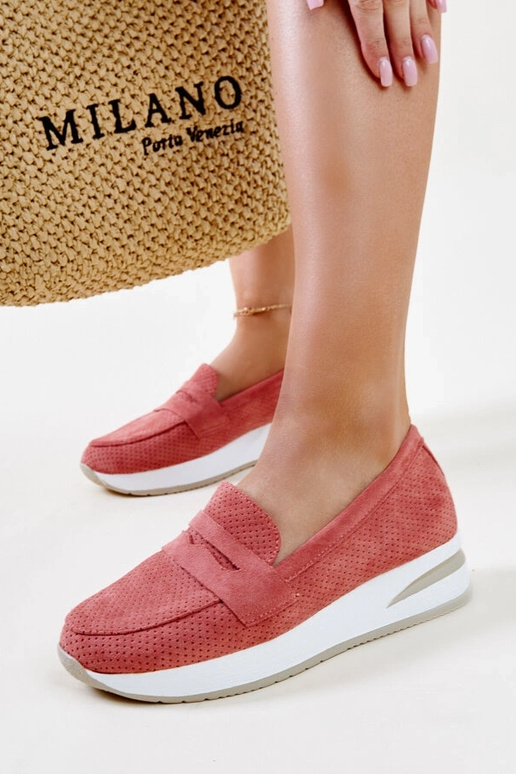 Scarpe Muna rosa traforate