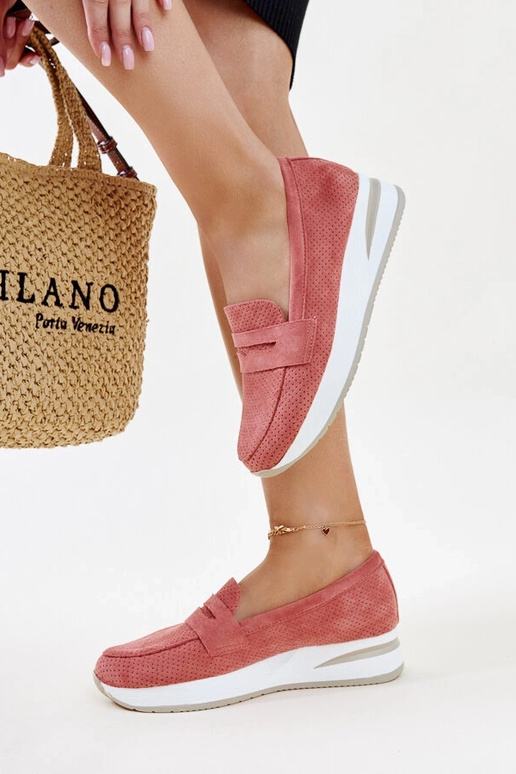 Scarpe Muna rosa traforate