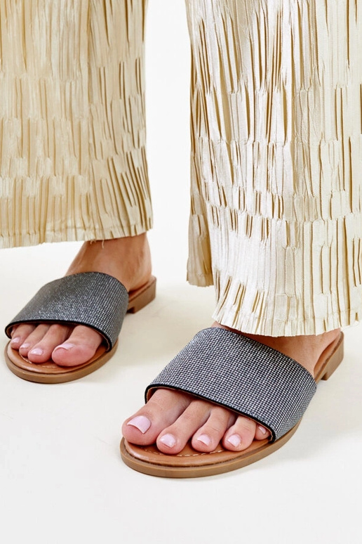 Infradito Anilsa nere lucide