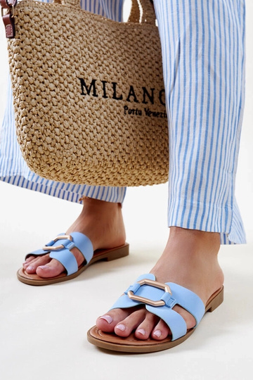 Infradito con fibbia Isana blu 2