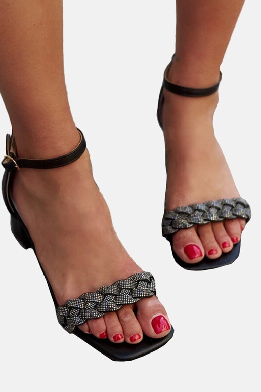 Sandali con soletta in pelle e...