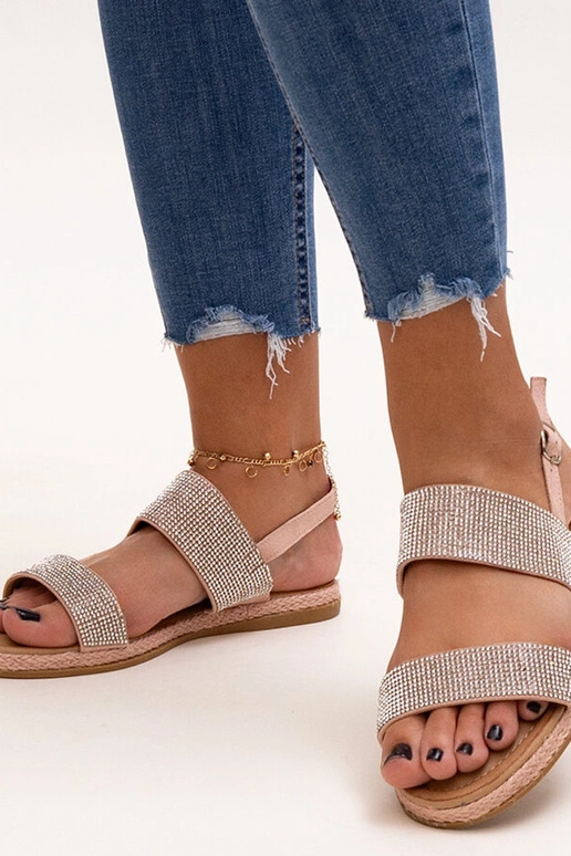 Sandali rosa decorati con zirconi...