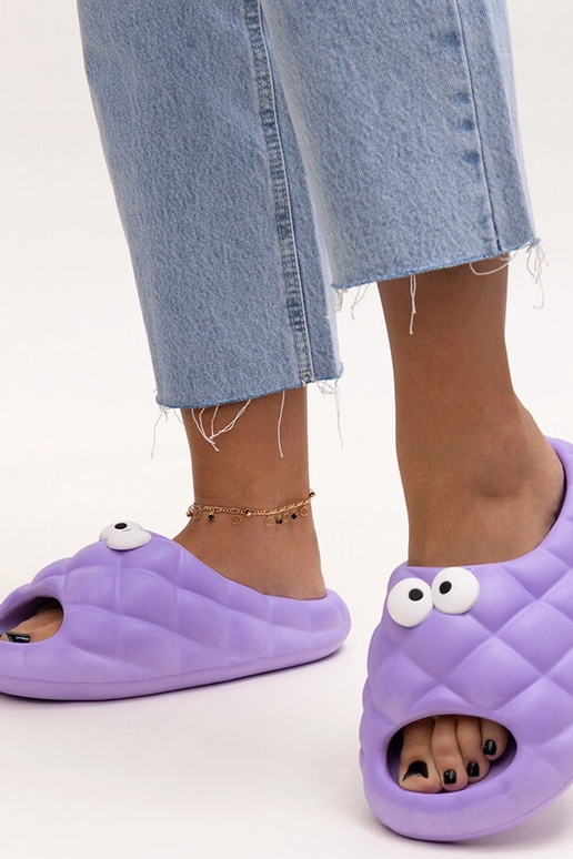 Pantofole in schiuma viola Gorges con...