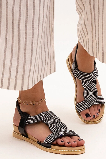 Sandali neri decorati con... 2