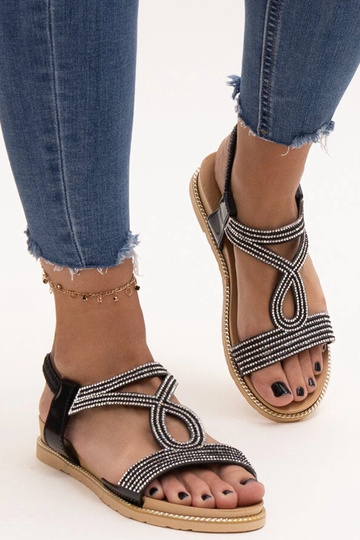 Sandali neri decorati con... 2