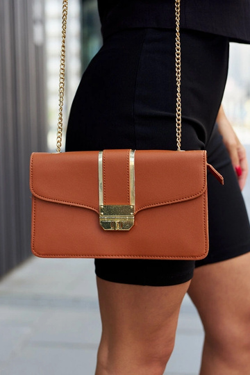 Borsa a tracolla con catena Elmia marrone 2