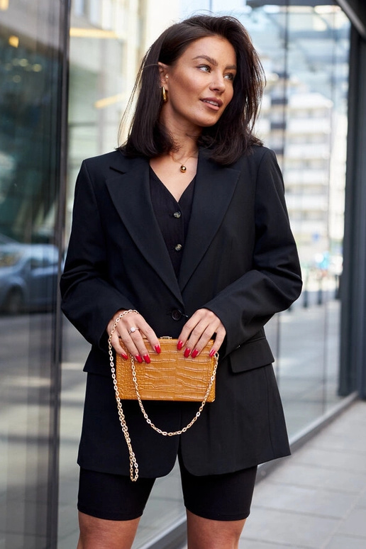 Borsa gialla "trunk" con catena Dratche