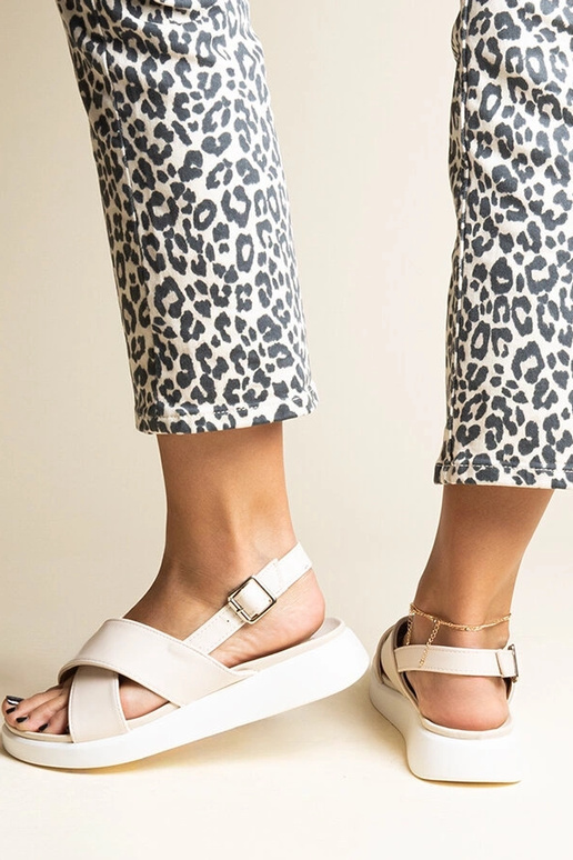 Sandali con plateau beige Burnet