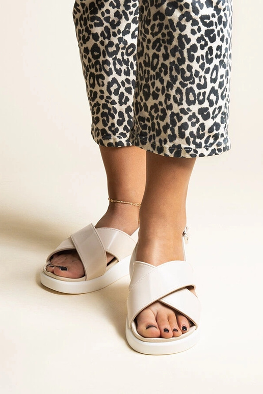 Sandali con plateau beige Burnet