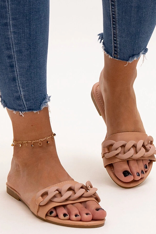 Infradito marroni con catena opaca...