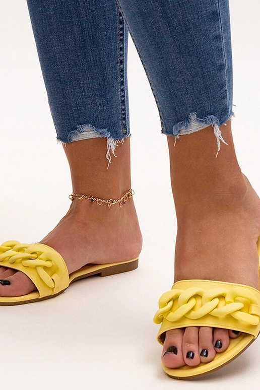 Infradito Aliyan Yellow Matte Chain