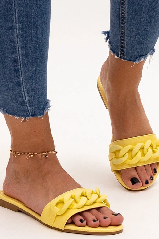 Infradito Aliyan Yellow Matte Chain