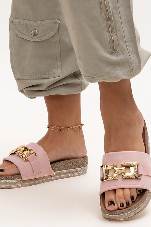 Slide rosa con fibbia lucida Niamh