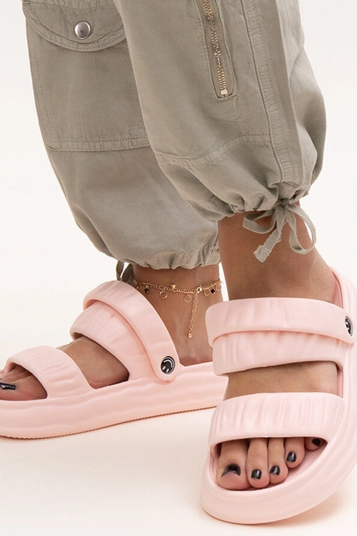 Sandali in schiuma arricciata rosa...