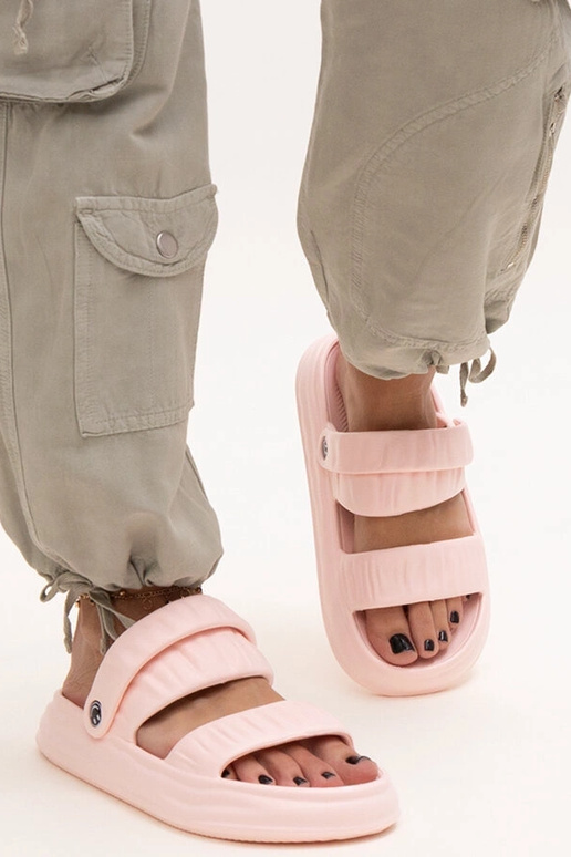 Sandali in schiuma arricciata rosa...