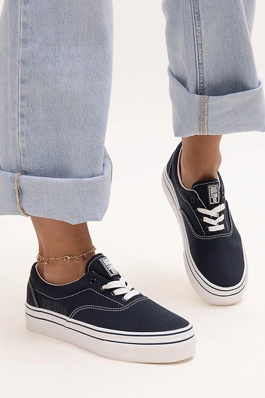 Sneakers blu navy con stelle grandi...