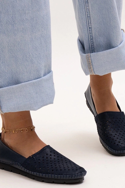 Scarpe in pelle blu scuro Antonea