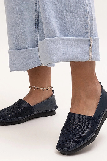 Scarpe in pelle blu scuro Antonea 2