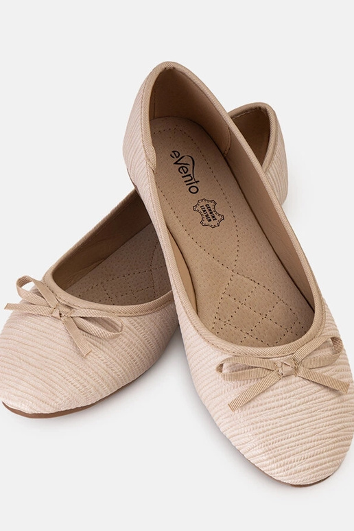 Ballerine beige con fiocco e...