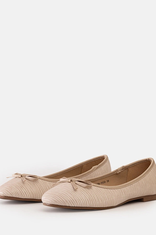 Ballerine beige con fiocco e...