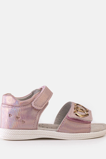 Sandali rosa per bambini con sottopiede in pelle Minka 2