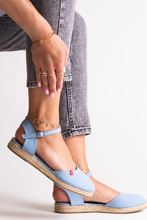 Espadrillas blu con tallone scoperto...