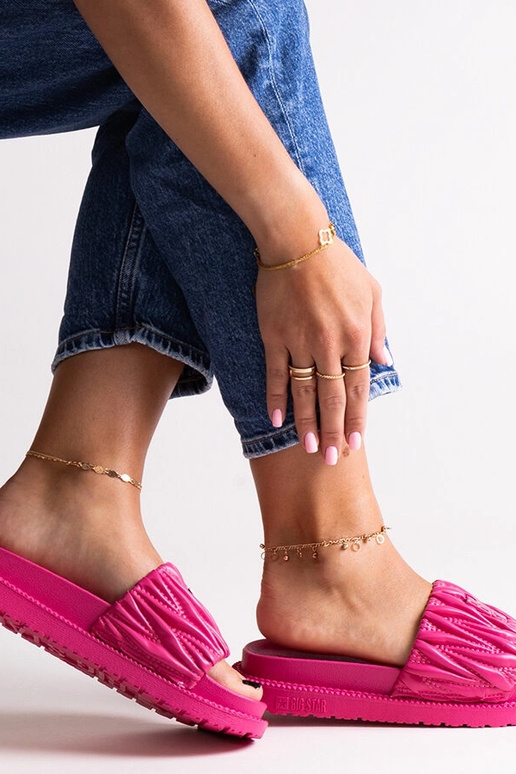 Infradito con volant Big Star rosa...