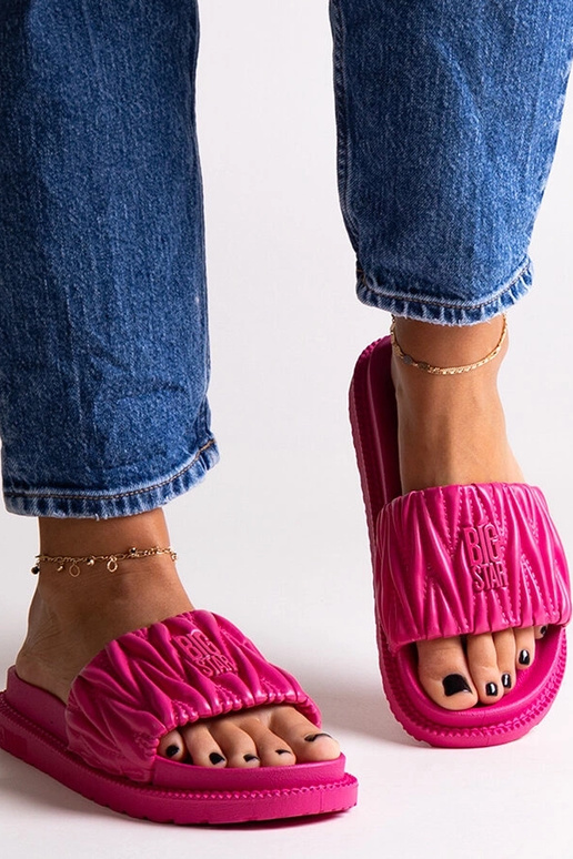 Infradito con volant Big Star rosa...