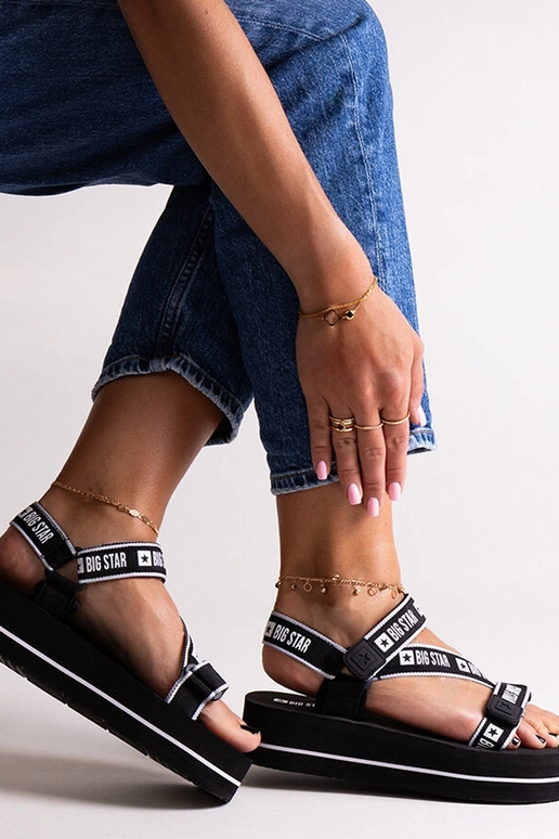 Sandali con plateau neri Big Star...