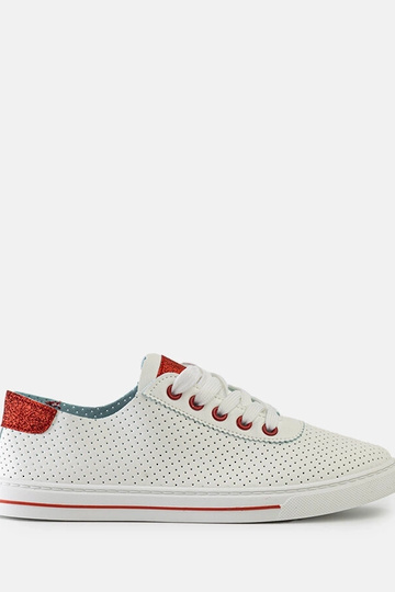 Sneakers bianche traforate da donna con lacci Ruala