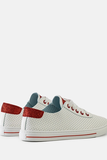 Sneakers bianche traforate da donna con lacci Ruala 2