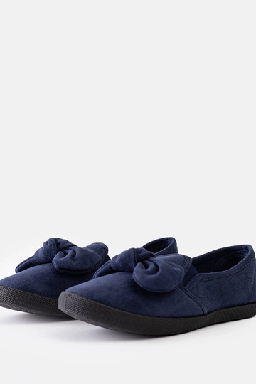 Ballerine blu navy per bambini con fiocco Yonca