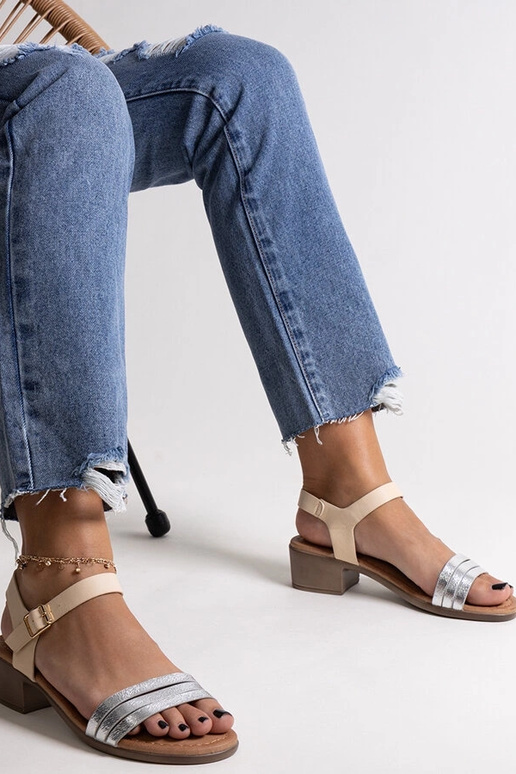 Sandali bassi argento Salsabi