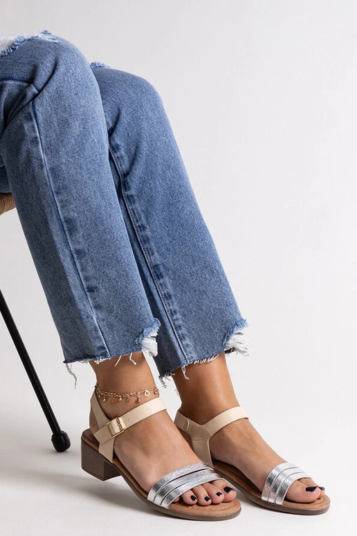 Sandali bassi argento Salsabi