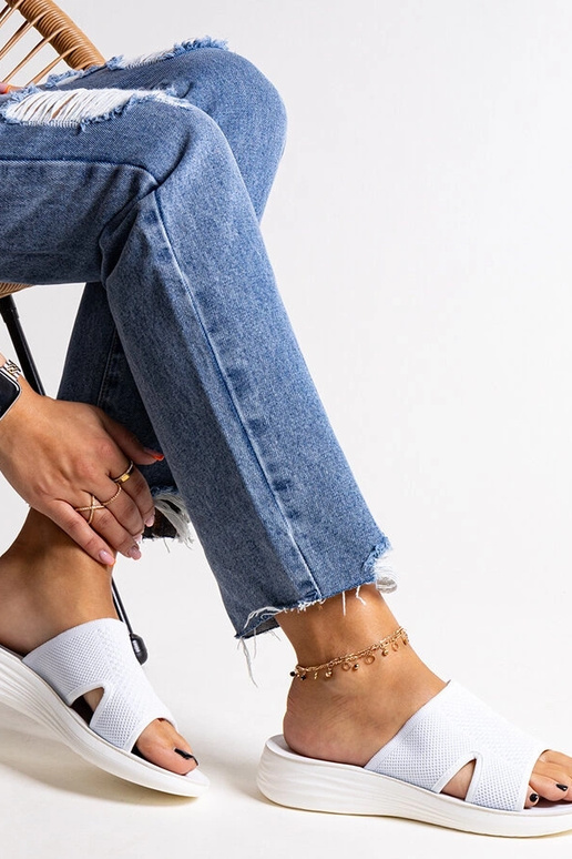 Infradito con plateau bianco Linah