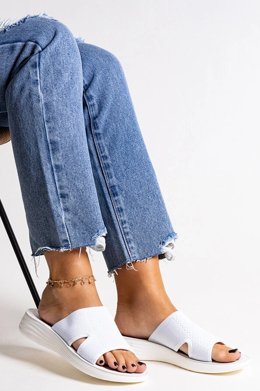 Infradito con plateau bianco Linah