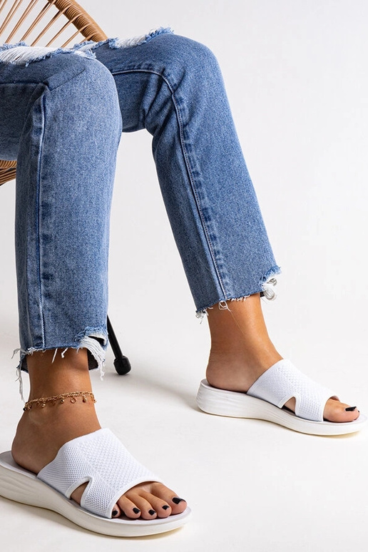 Infradito con plateau bianco Linah