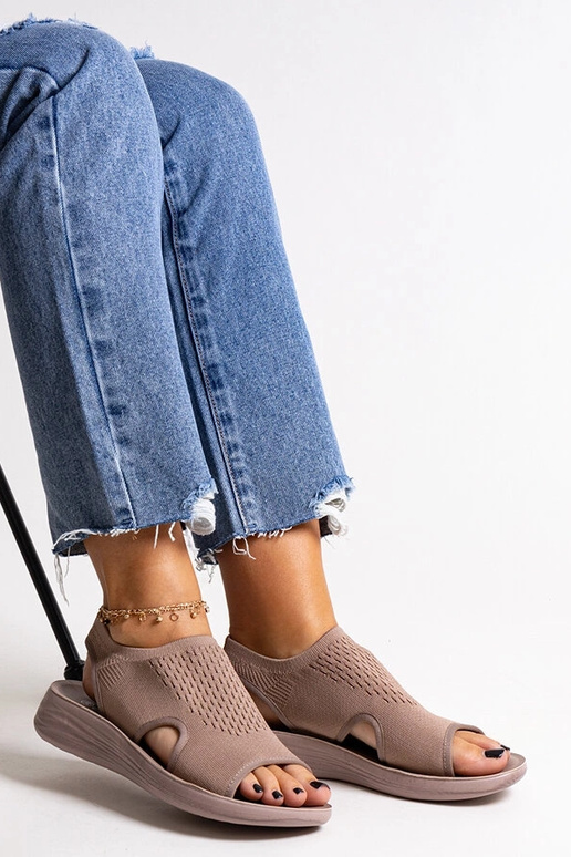 Sandali con plateau marroni Rawia