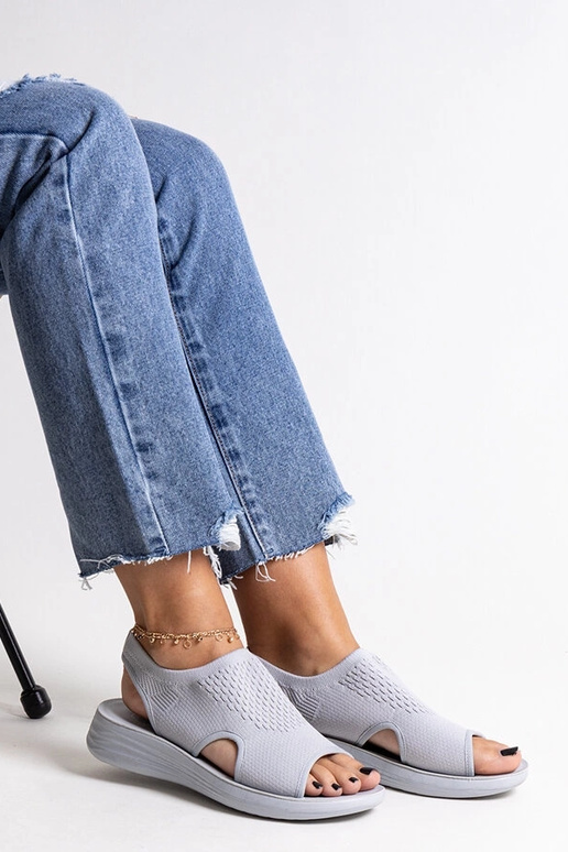 Sandali con plateau grigi Rawia